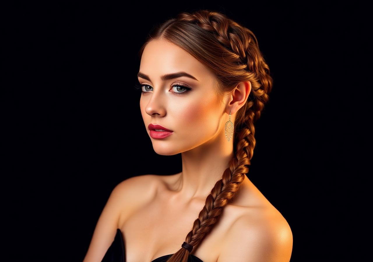Editorial braided hairstyle — representative imagery